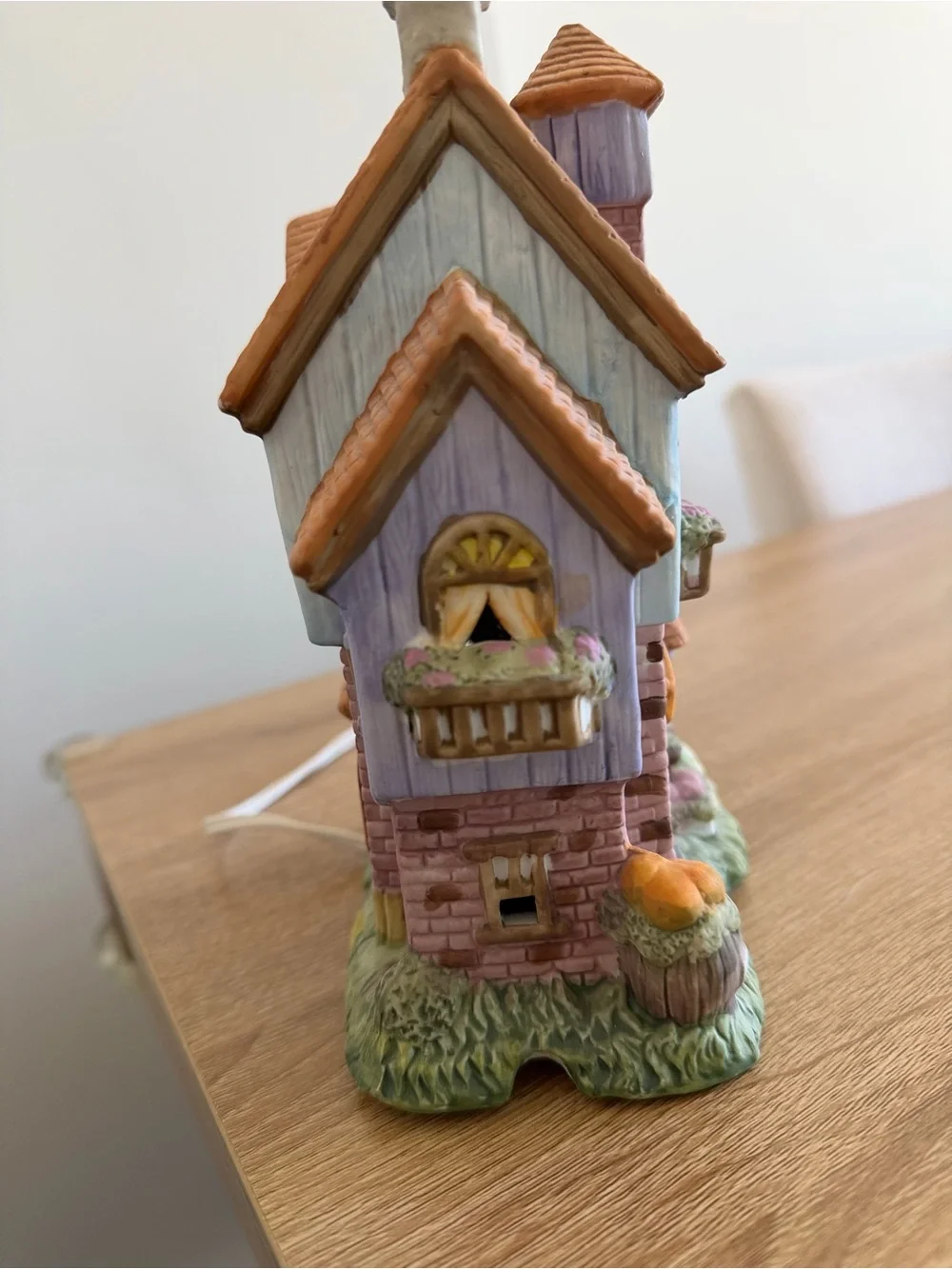 Lighted Ceramic Fruit Shop Village House | Cottagecore Decor | Vintage Home Déco